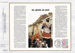 Superb Philatelic Document A4 CEF 1980 LES GIANTS DU NORD DOUAI LILLE - Picture 1 of 1
