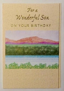 1 Birthday Greeting Card/Envelope Son Child Step Boy Wonderful Happy Love Proud - Picture 1 of 4