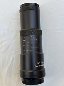 AstrHori 25mm F2.8 2X-5X Super Macro Lens for Fuji X Mount Cameras - Picture 1 of 6