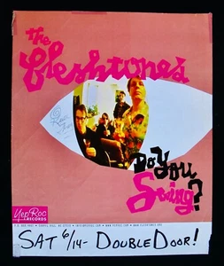 THE FLESHTONES~Póster promocional de concierto firmado por Keith Streng~doble puerta en Chicago - Imagen 1 de 2