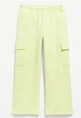 High-Waisted Dynamic Fleece Cargo Sweatpants For Girls Lime Color NWT Size 14/16 - Image 1 of 4