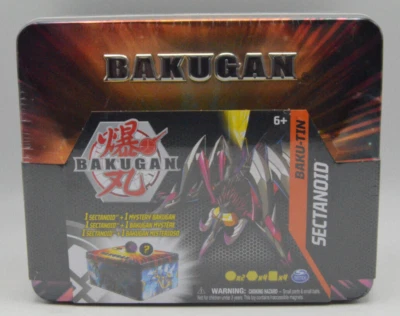 Bakugan Sectanoid Baku-Tin & Mystery Figure Collectors Storage FECHADO DE FÁBRICA - Imagem 1 de 4