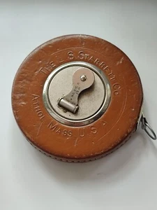 Vintage The L.S. Regla de ruleta masiva Starrett Co. Athol 20 m Moscú URSS - Imagen 1 de 11