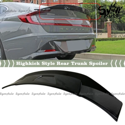 ALERÓN TRASERO ESTILO HIGHKICK NEGRO BRILLANTE HYUNDAI SONATA 2020-2024 Foto 1 de 4