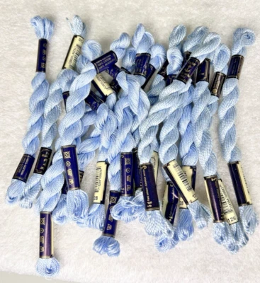 18 MINT Anchor Perle Pearl Cotton #128 Lt Blue Embroidery Floss Vintage Skein - Image 1 of 3