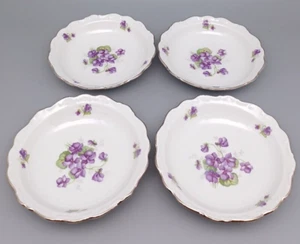 Set of 4 Schumann Arzberg Germany VOILETTE (Purple) 5 1/8" Fruit Berry BOWLS - Picture 1 of 6