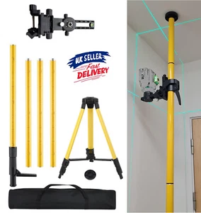 Tripod 12 Ft/3.7m Adjustable Telescoping Pole for Rotary and Line Lasers Level - Picture 1 of 13