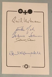WWII Top Aces Signed (5) Book Plate Hartmann Rall McCampbell (MOH) Sakai Johnson - Picture 1 of 3