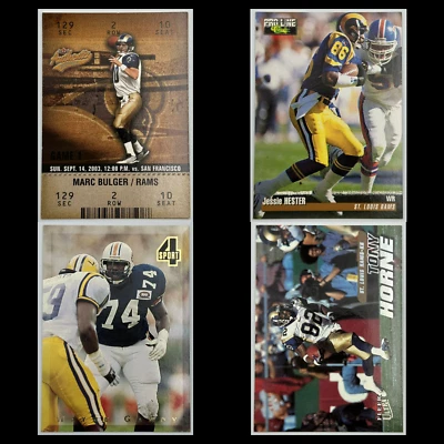Los Angeles Rams Lot 4 Football Cards Fleer Authentix Marc Bulger NM Football - Image 1 of 4