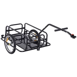 HOMCOM Folding Bicycle Cargo Storage Cart and Luggage Trailer with Hitch - Picture 1 of 11