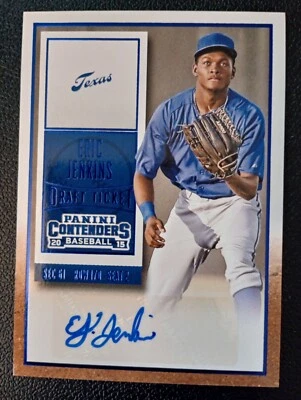 2015 Contenders Eric Jenkins AUTOGRAPH Rangers - Image 1 of 2