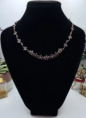 Collar Mujer Cookie Lee Latón Metal Y 3 Tonos Estrás Bastante Ajustable Foto 1 de 4