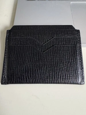 Portatarjetas de crédito Valextra Valextra 6 tarjetas cuero de becerro suave negro SGNL0077028 Foto 1 de 4