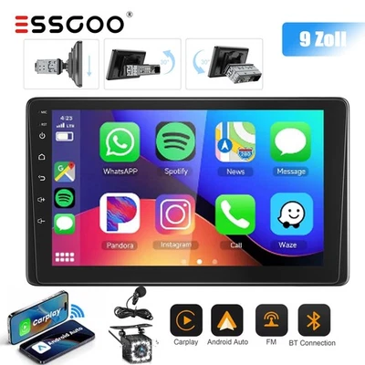 9"Zoll Drahtlos Tragbares Autoradio Apple CarPlay& Android Auto Touchscreen USB - Bild 1 von 4