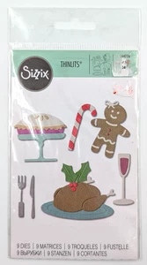 Sizzix Thinlits 664778 Festive Treats - ungeöffnete Verpackung mit 9 Stanzen - Bild 1 von 2