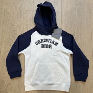 Neu mit Etikett 100 % authentisches Dior Kinder Sweatshirt - Unisex Größe 4 - weiß & marineblau - Bild 1 von 8