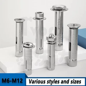 Anchor Bolts Expansion Loose Bolt Wall Fixing 304 Stainless Steel M6 M8 M10 M12 - Picture 1 of 10