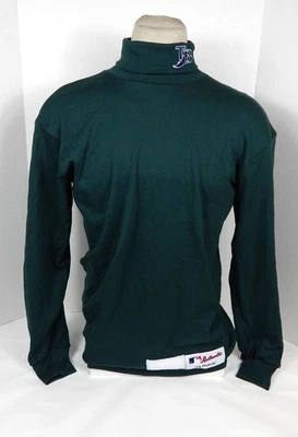 2000s Mens Tampa Bay Rays Authentic Team Issued Green Turtleneck Majestic 2XL - Image 1 of 4