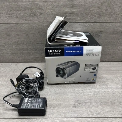 Sony Handycam DCR-SR58E Box And Charger Only | No Camera | Read Description - Image 1 of 4