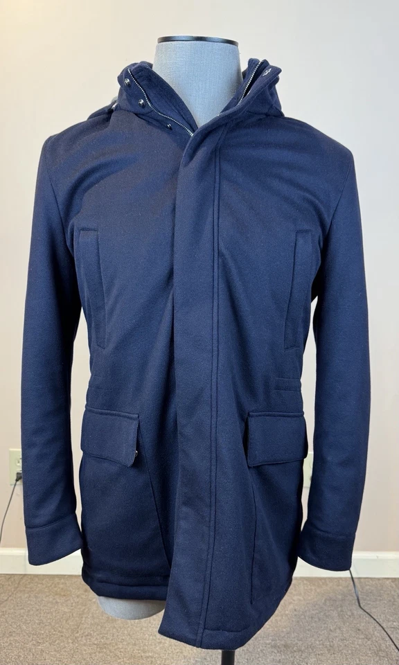 Parka Mandelli $5500 nueva sin etiquetas talla M azul marino 100 % cachemir Loro Piana Foto 1 de 4
