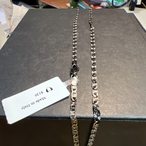 Collana Valentino Rodiato Nero Oltre Argento 925 Sunburst 18 Pollici 2 8 Mm