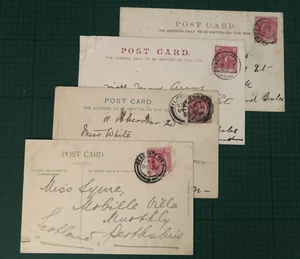 4x Kap der Guten Hoffnung Anfang 1900 Postkarten nach Großbritannien - 1d rot - Bild 1 von 10