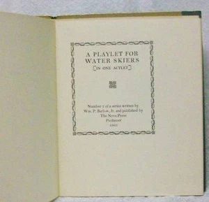 A Playlet for Water Skiers, Barlow, Wm. P. jr. - Imagen 1 de 1