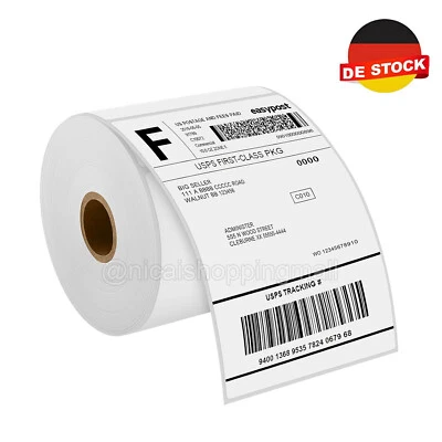 Thermo Etiketten Rolle 100 x 150 mm Versand DPD DHL Zebra 4" x 6" 500 pro Rolle - Bild 1 von 4