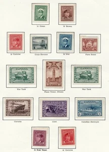 1942 Canada War Issue Sc# 249-62 - MH postage stamps  - Picture 1 of 1