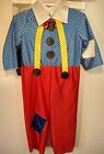 Costume de clown hobo Halloween tout-petit 2 pièces neuf avec chapeau sur vêtements 2006