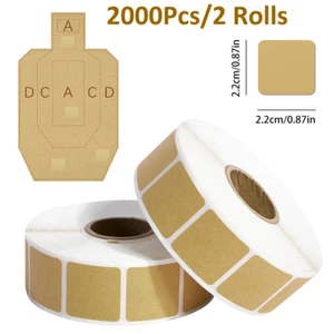 2 Rolls of 2000Pcs Action Target 7/8" Square Bullet Hole Repair Target Pasters - Picture 1 of 16