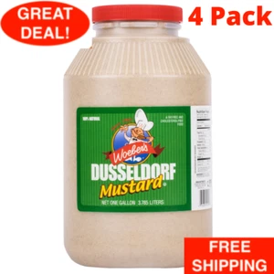 1 Gallon Dusseldorf Mustard Gluten Free Delicious Recipe With 100% Natural 4Pack - Picture 1 of 12