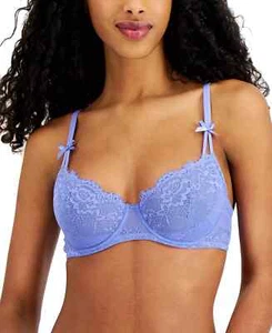 INC International Concepts Women's Lily Underwire Bra, Lolite Blue, Small - Picture 1 of 1