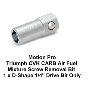 Traje de transmisión Motion Pro D-Shape Bit, 1/4"" Triumph CVK CARB tornillo de mezcla de combustible de aire - Imagen 1 de 2