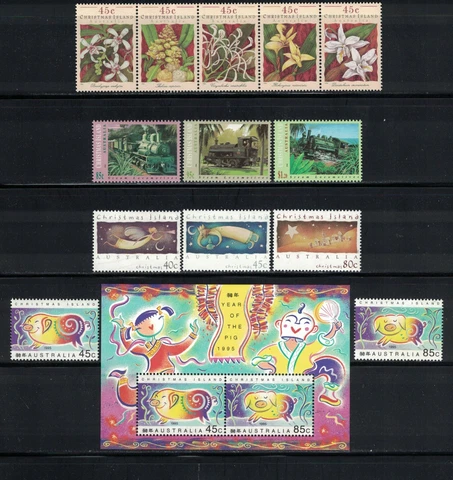 Australia: Christmas Island 1994-95: #360-368a Pig, New Year (13 + 1 SS):Lot#4/8 Cover