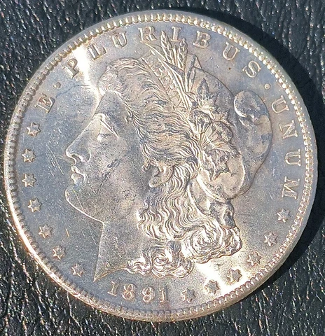 1891-S Morgan Silver Dollar CHOICE UNC *UNCIRCULATED* MS Frosty Full Cartwheels Cover