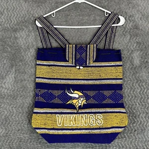 Minnesota Vikings Backpack Embroidered NFL Woven Backpack Burlap Hemp Mexican - Picture 1 of 11
