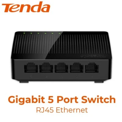 Tenda 5 Port Ethernet Gigabit Switch RJ45 Fast 1000Mbps Network Hub LAN SG105 - image 1 of 4