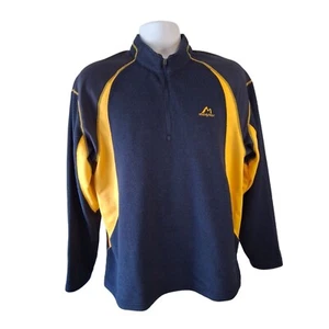 Magnus 1/4 Zip Fleece Pullover Youth Navy & Yellow Size 10 - Picture 1 of 7