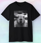 Chemise selfie OVNI Capybara pour homme | Drôle OVNI animaux nature en plein air | S-5XL