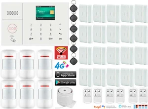 Sistema de alarma antirrobo de seguridad para el hogar con cable inalámbrico D34 WIFI 4G Internet TUYA APP - Imagen 1 de 13