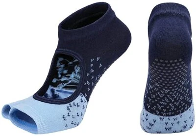 Calcetines antideslizantes de algodón con agarre Bella para ballet yoga pilates barra para mujer Foto 1 de 4