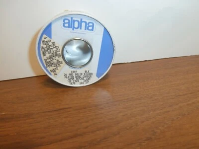 100 ft cable alfa 1807 tefzel 26 AWG ENVOLTURA DE ALAMBRE PLATEADO COBRE, NUEVO EN STOCK Foto 1 de 3