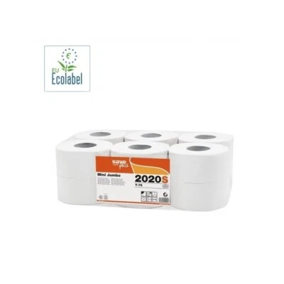 24 ROTOLI CARTA IGIENICA MINI JUMBO STRAPPI DISPENSER - Immagine 1 di 2