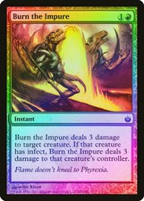 Burn the Impure FOIL Mirrodin Besieged NM Red Common MAGIC MTG CARD ABUGames