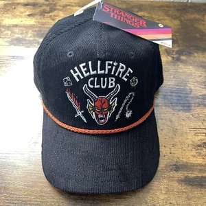 Hellfire Club Corduroy Adjustable Trucker Hat Cap Stranger Things Netflix - Picture 1 of 6