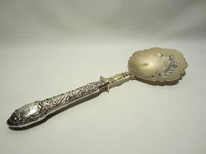 Antica Cucchiai Pelle A Fragola Fruit Argento Massiccio Punzoni Old - Picture 1 of 8