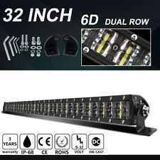 6D 32 inch Dual Row 900W LED Light Bar Work Off road Truck Boat SUV 4WD Fog Jeep