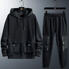 Garnitury wiosenno-jesienne męskie czarne ubrania jesienne swetry dwuczęściowe spodnie