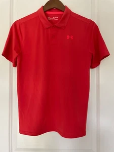 Under armour boys youth XL red golf polo shirt - Picture 1 of 3